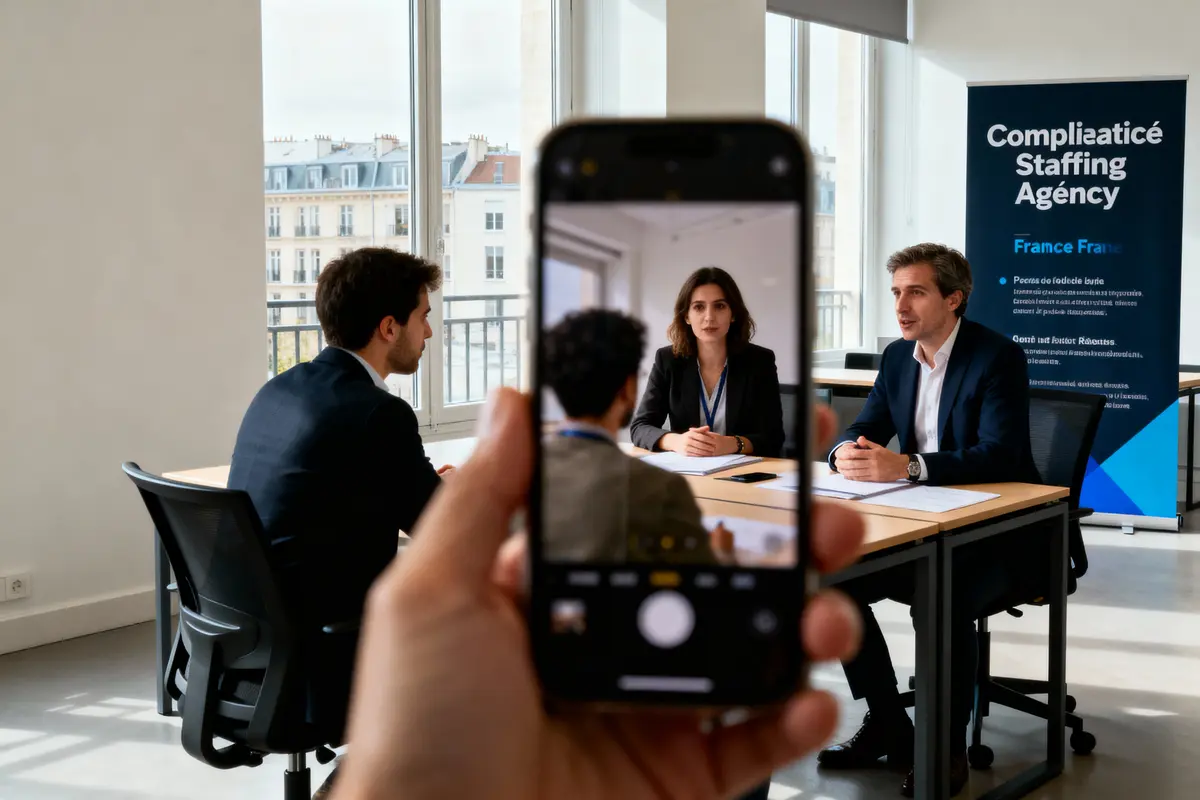 pexels-michal-pech-213601-757318 (1) Personnes en réunion d’affaires, une prend une photo. Fenêtres et affiche d'agence en arrière-plan.